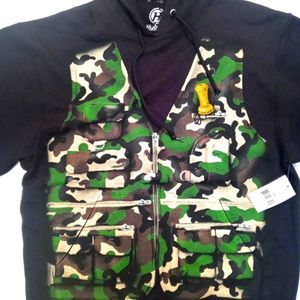 Hybrid Pullover Camo Army Hoodie